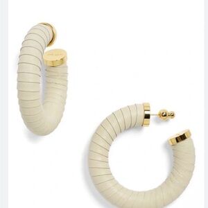Cult Gaia Cream and Gold Wrapped Earrings